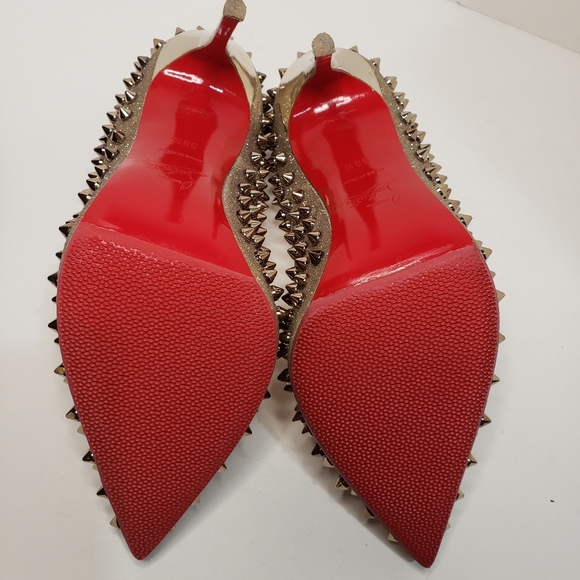 🎉HP🎉4.3.21🎉Silver glitter studded 120 pumps - Picture 7 of 13